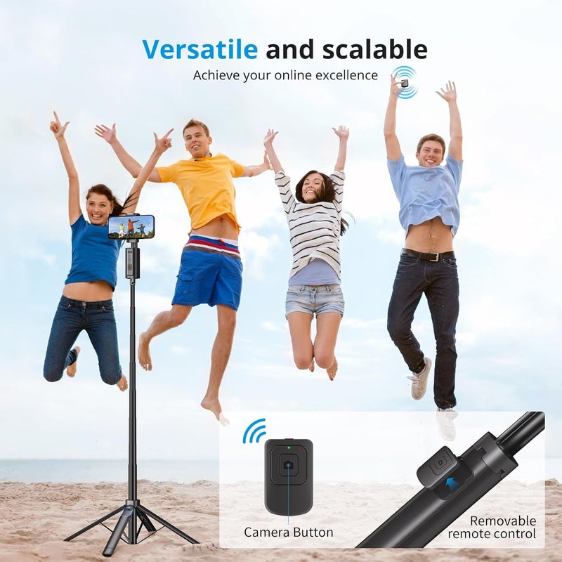 Fuloview Auto Face Tracking Tripod,67''Phone Tripod for iPhone,360° Rotation Follows Your Movement,Bluetooth Remote,Phone Holder for Vlog,Live Streaming, Video Call,Content Creators. - Image 5